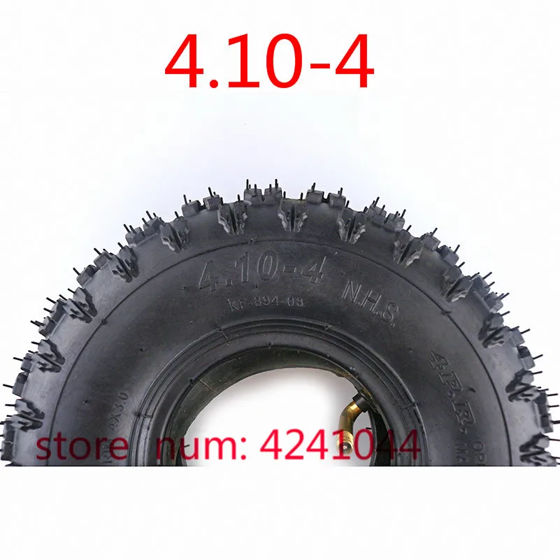 High quality tires 4.10/3.50-4 410/350-4 ATV Quad Go Kart 47cc 49cc Chunky 4.10-4 Tires inner tube Fit All Models 3.50-4 4"