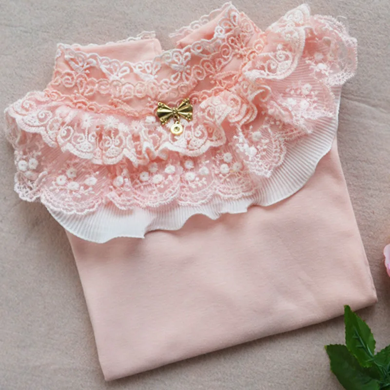 School Girl Blouse Shirts For Girls Girls Blouse Kids Clothing For Teenagers Soild Tops Tees Backing Shirt With Flowers 3-13T