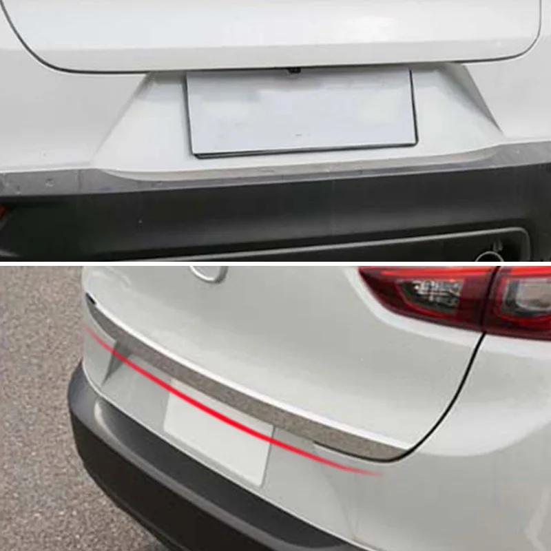 AX автомобильный Стайлинг хромированная Задняя Крышка багажника Крышка края отделка люка полоса украшения для Mazda CX-3 CX3