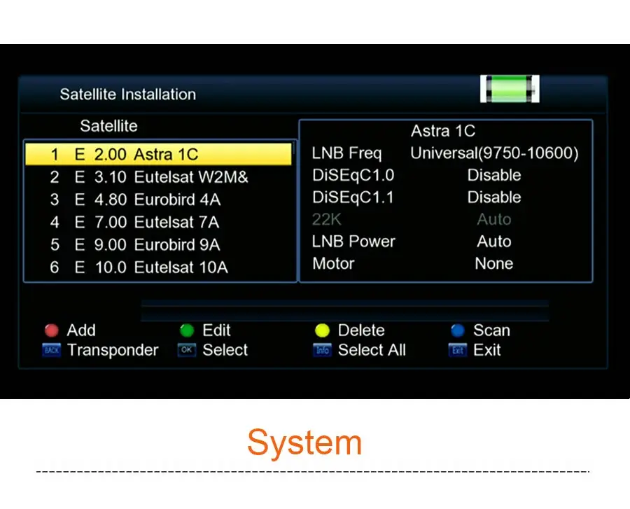 [Подлинный] спутниковый искатель DVB-S2 FTA CKU Band цифровой ТВ приемник сигнала спутниковый декодер MPEG-4 HD V8 Satfinder с батареей 3000 мА