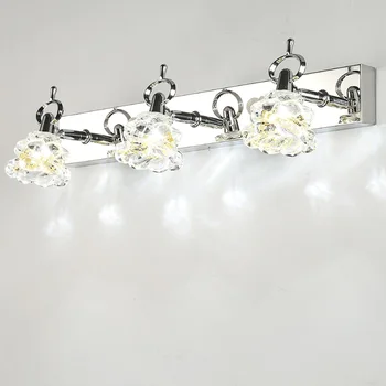 

Mirror front lamp bathroom wall lamp bathroom LED makeup simple stainless steel lamps energy-saving mirror cabinet lw418143