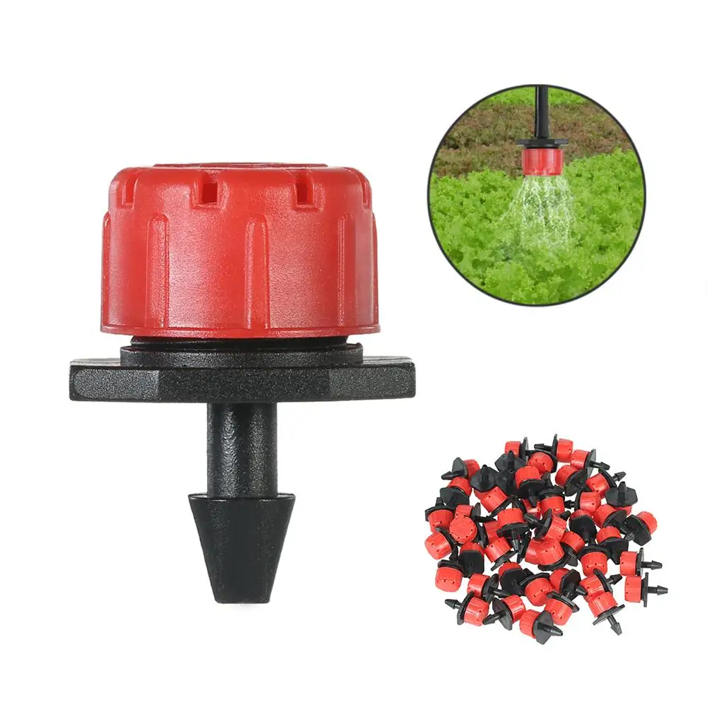 Newly arrival 50pcs Sprinkler Adjustable Micro Flow Dripper Head Garden