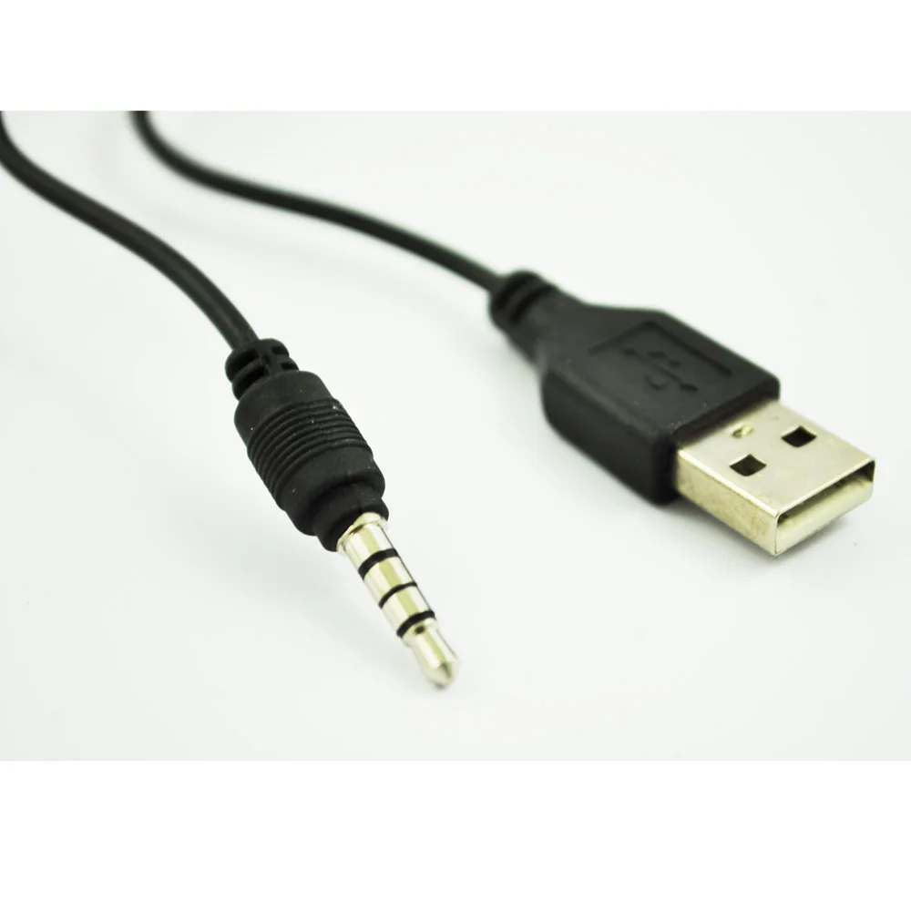 Hfes Лидер продаж черный USB Тип до 3.5 мм разъем аудио кабель для передачи данных для MP3 MP4