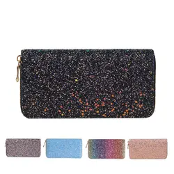 Sparkly Sequind кошелек для женщин из искусственной кожи роскошные дизайн дамы элегантный молния Cash Credit держатель для карт мешок денег carteira