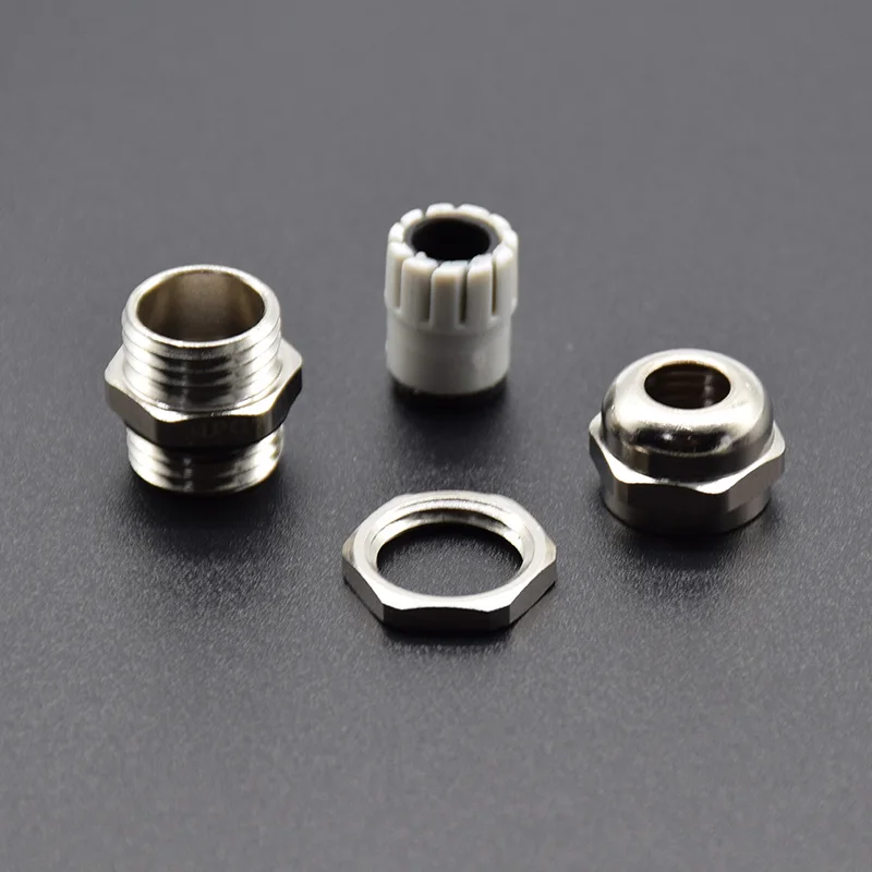 2Pcs Stainless Cable Gland Steel PG7 3.0-6.5mm Waterproof Connector