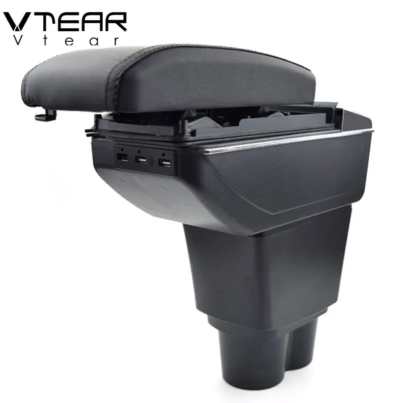 

Vtear For Haval Hover H1 armrest box USB Charging interface heighten central Store content box cup holder ashtray accessories