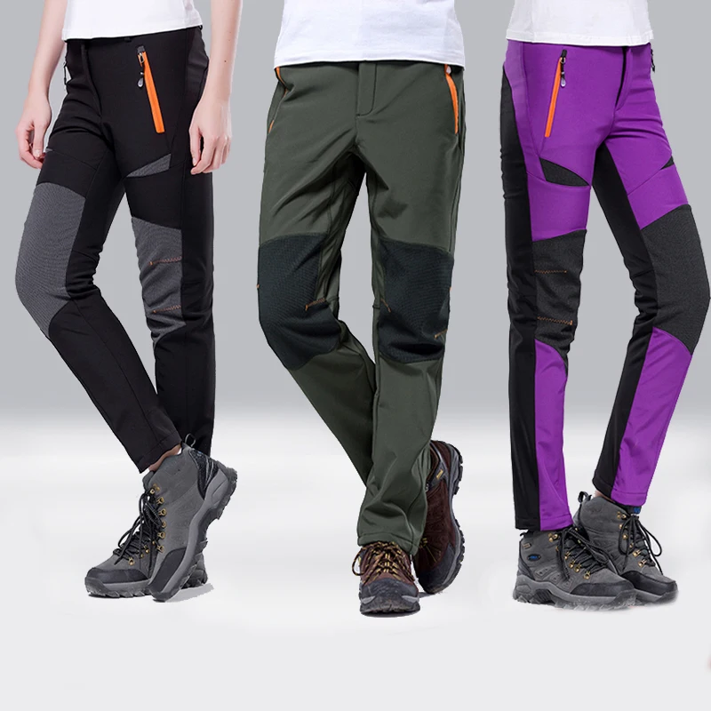 Befusy invierno Windstopper Softshell al aire libre escalada Senderismo Pantalones mujer Camping Trekking hombres pantalones Deporte Pantalon Senderismo