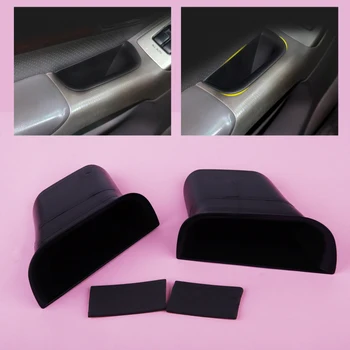 

DWCX 2Pcs Car Front Door Left Right Storage Box Bin Fit for Toyota Land Cruiser Prado J120 2004 2005 2006 2007 2008 2009
