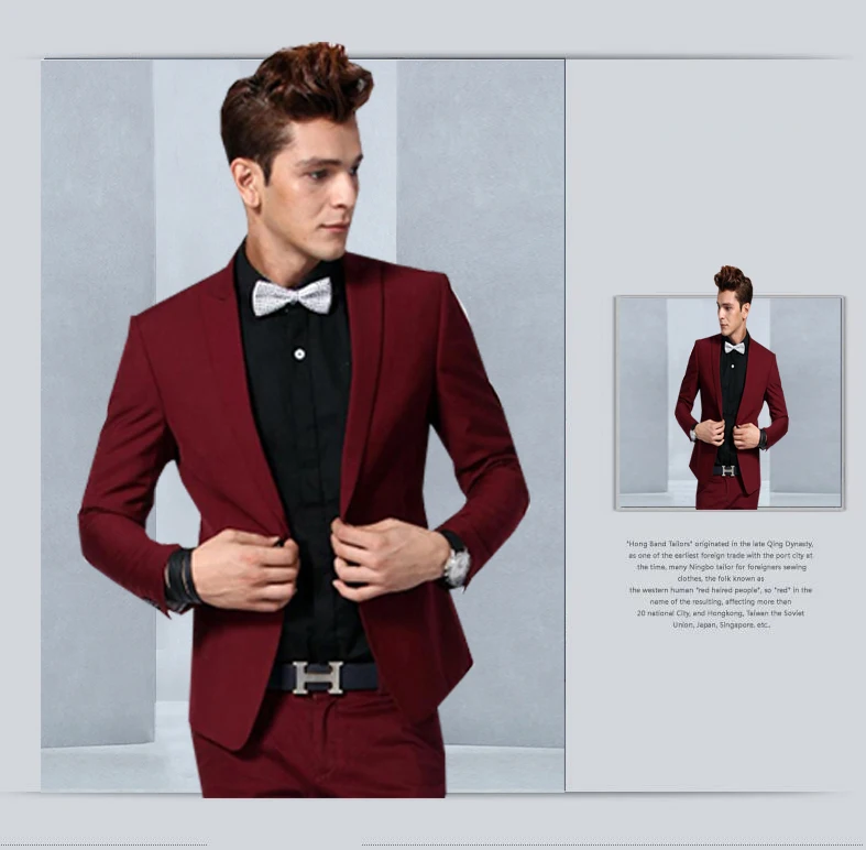 Luxury Men's Business Suits for Wedding, Prom, and Groom Tuxedos - Male Business Casual in Solid Color image 2