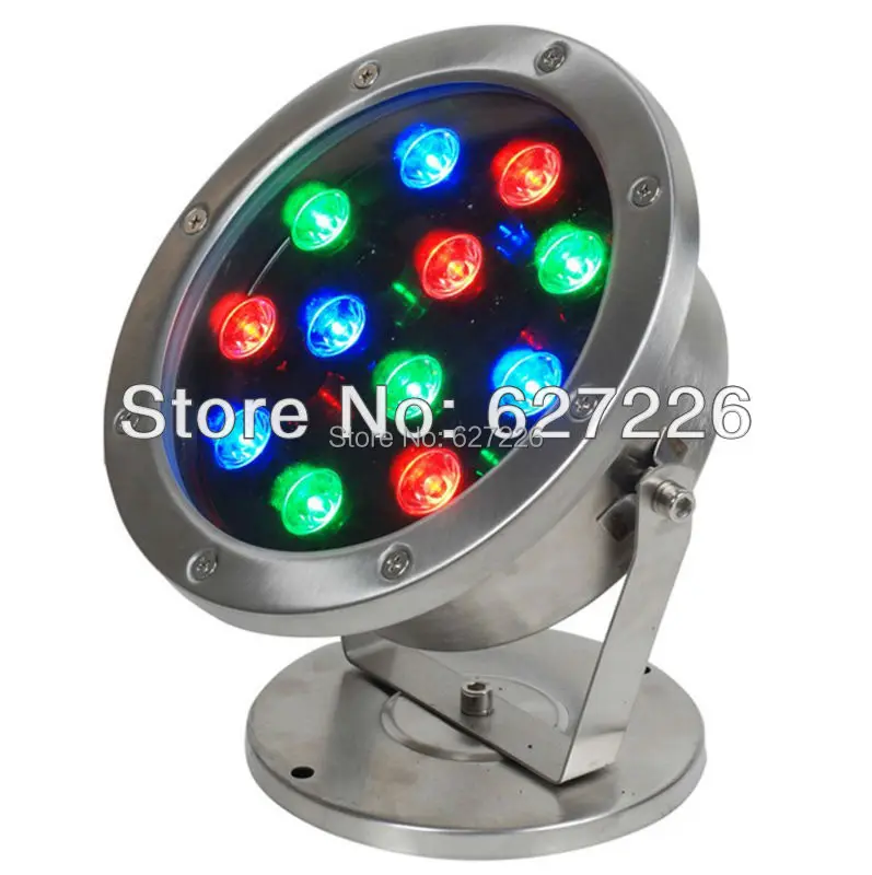 

12W RGB LED underwater lights waterproof light fish tank pond pool water surface shell accessories