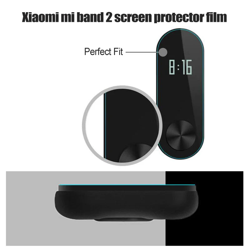 Mi Band 2 защита экрана 100 ⑤ упак. для Xiaomi Смарт браслет HD ультратонкая Защитная