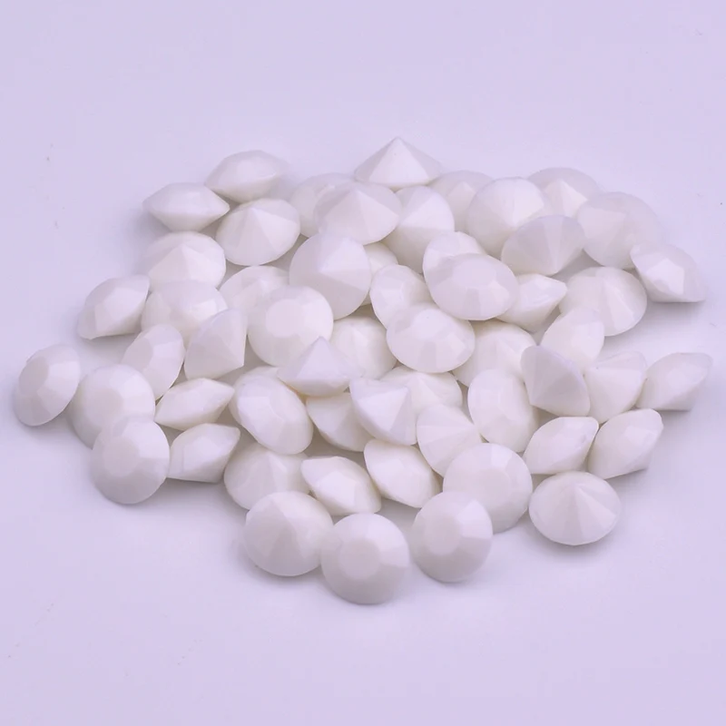 Chalk White JUNAO, 2 мм, 10000 шт, 17 цветов, заостренные, прозрачные, Кристальные Стразы AB, круглые стразы, хрустальные камни, акриловые камни для маникюра - Цвет: Chalk White