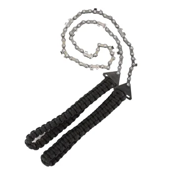 

2019 New Steel Teeth Survival Hand Chain Saw With Belt Bag Camp Outdoor Camping Hiking Survival Pocket Hand Chainsaw Saw