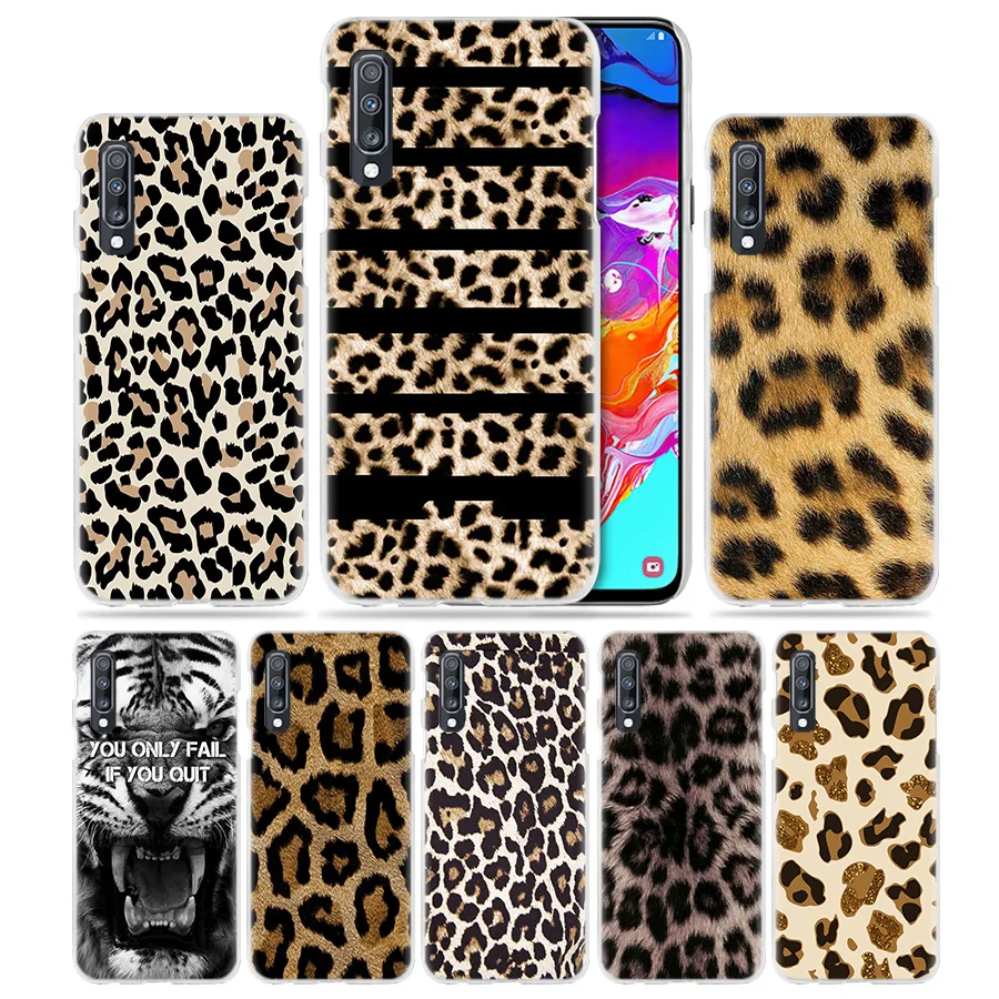 

Tiger Leopard Print Case for Samsung Galaxy A50 A70 A20e A60 A40 A30 A20 A10 A8 A6 Plus A9 A7 2018 Hard PC Fundas Phone Cover