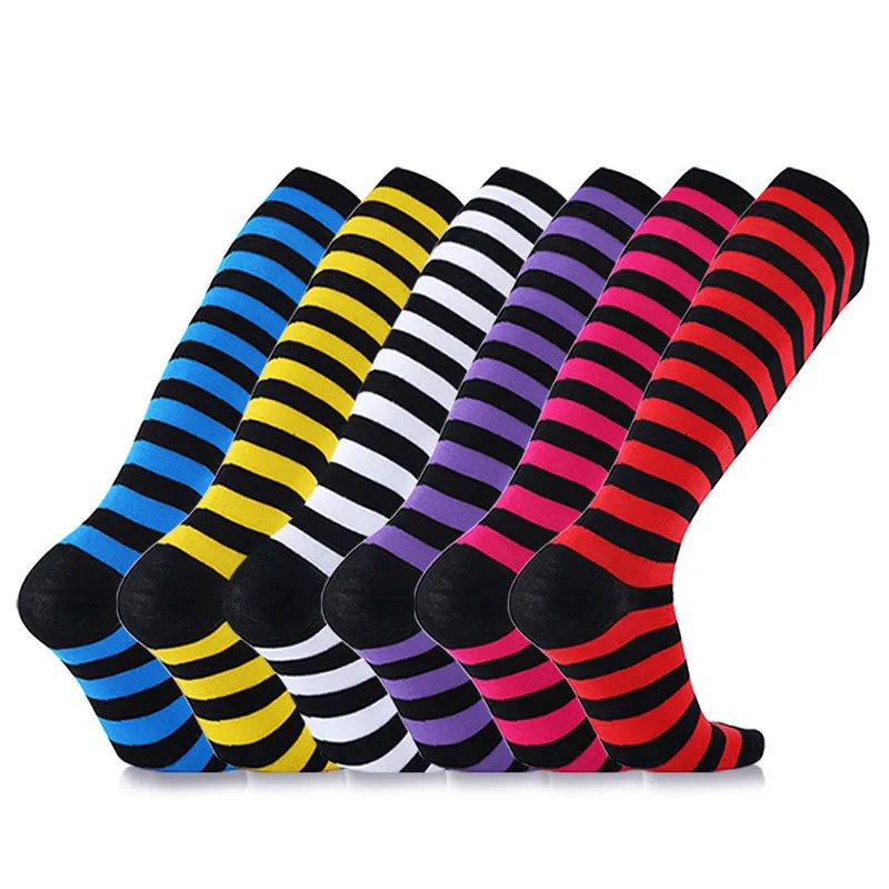 Men Women Nylon Graduated Compression Socks Stockings Sweat Absorbent