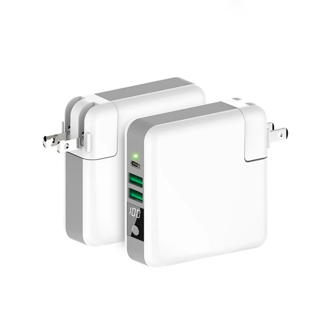 

Multifunctional Charger Card Package Dual USB Charger Charging Pad External Battery Power Bank Card Holder