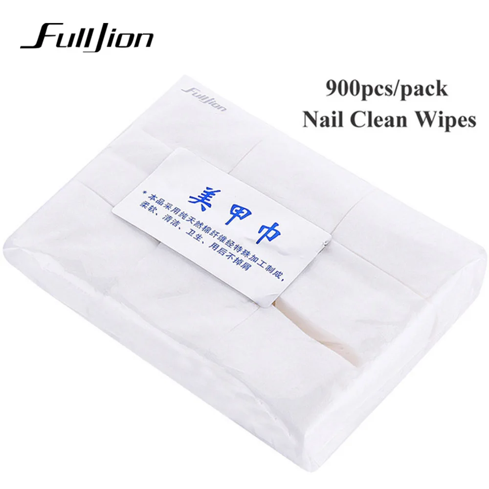 Fulljion 900Pcs Nail Polish Remover Wipes Lint free Cotton Paper Wipe
