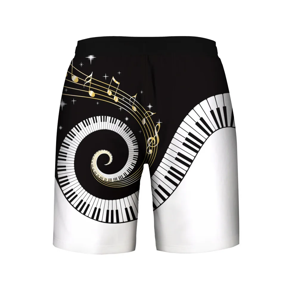 Swimming trunks seaside holiday beach pants men's quick-drying loose gradient couple shorts five points flat-angle hot spring