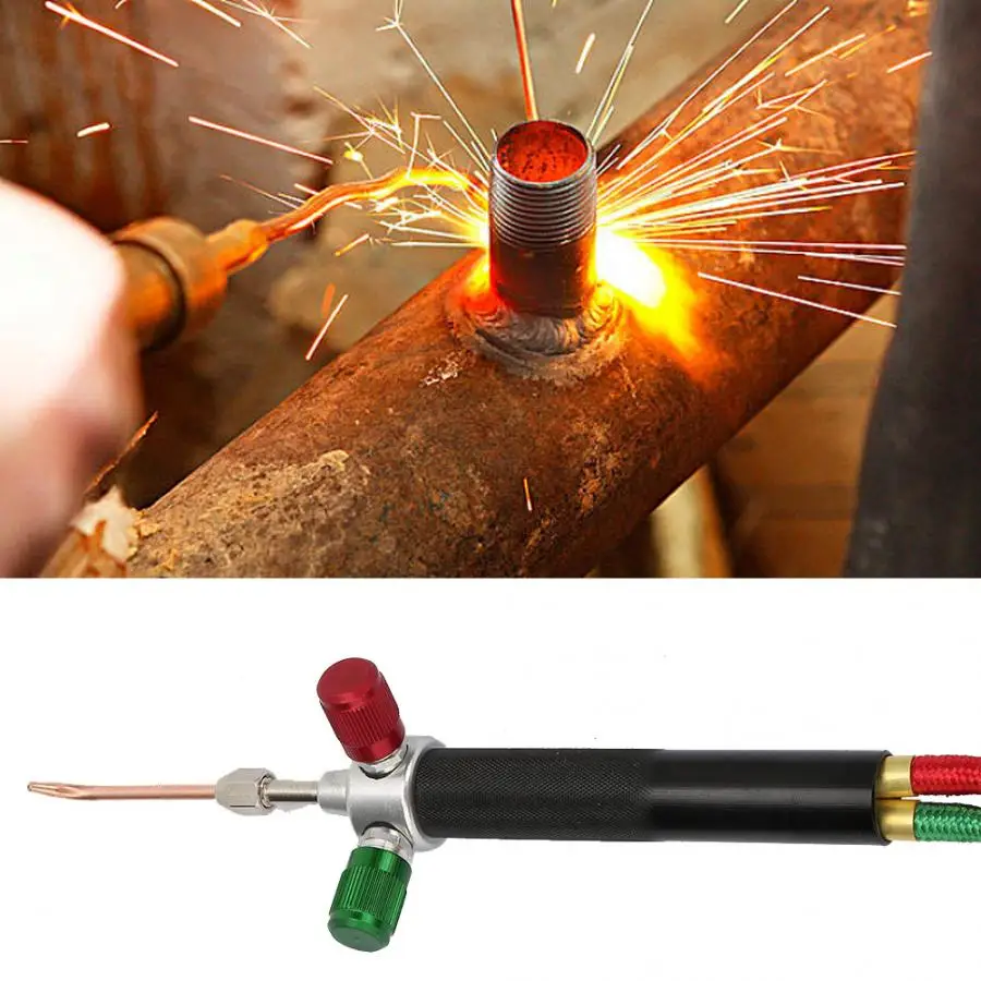 

Gas Torch Soldering Kit Mini Oxygen Gas Torch Acetylene Welding Soldering Gun Tool Kit +5Pcs Replaceable Tips Welding Tool