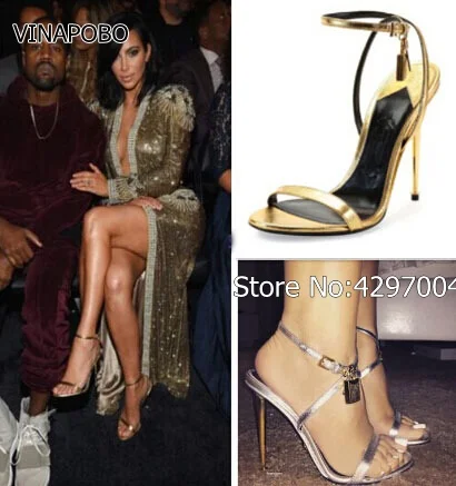 1Sexy-Femmes-D-été-À-Bout-Ouvert-Or-À-Talons-Hauts-Verrouillage-Cheville-Bretelles-Strap-Celebrity