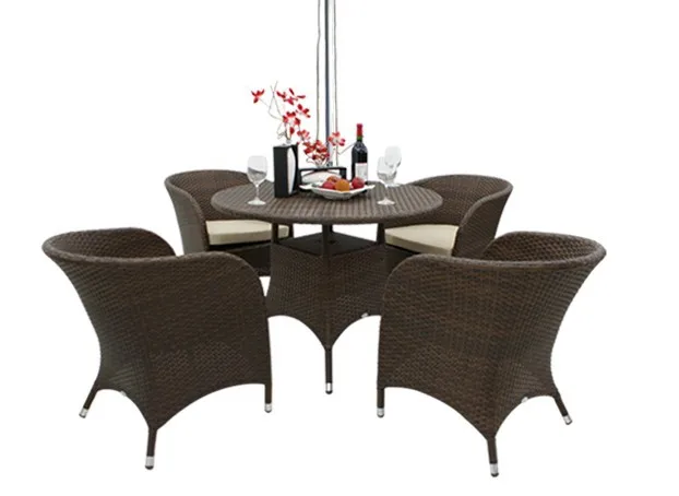De mimbre al aire libre conjunto mesa de comedor muebles de Patio ... De mimbre al aire libre conjunto mesa de comedor muebles de Patio ...