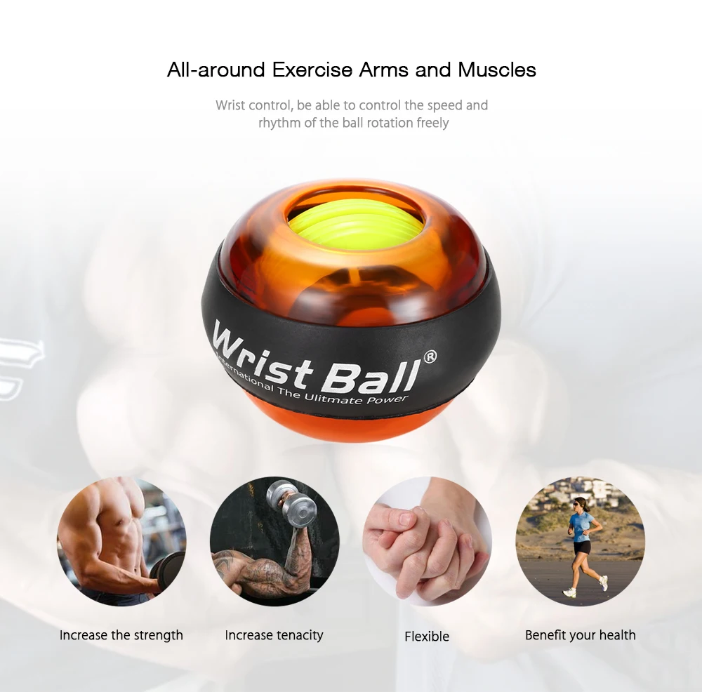 Wrist Ball Fitness Roller Gyroscope Arm Hand Exercise Force Strengthener