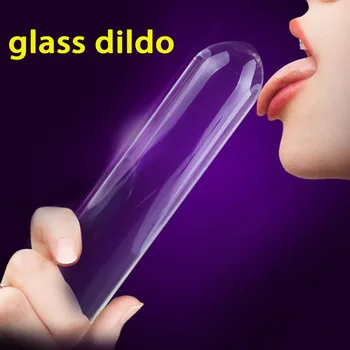 Smooth Cylinder Glass Double Dildo Big Huge Large Clear Glass Penis Anal Plug G Spot Stimulator Dildos For Women Lesbian Sex Toy 2