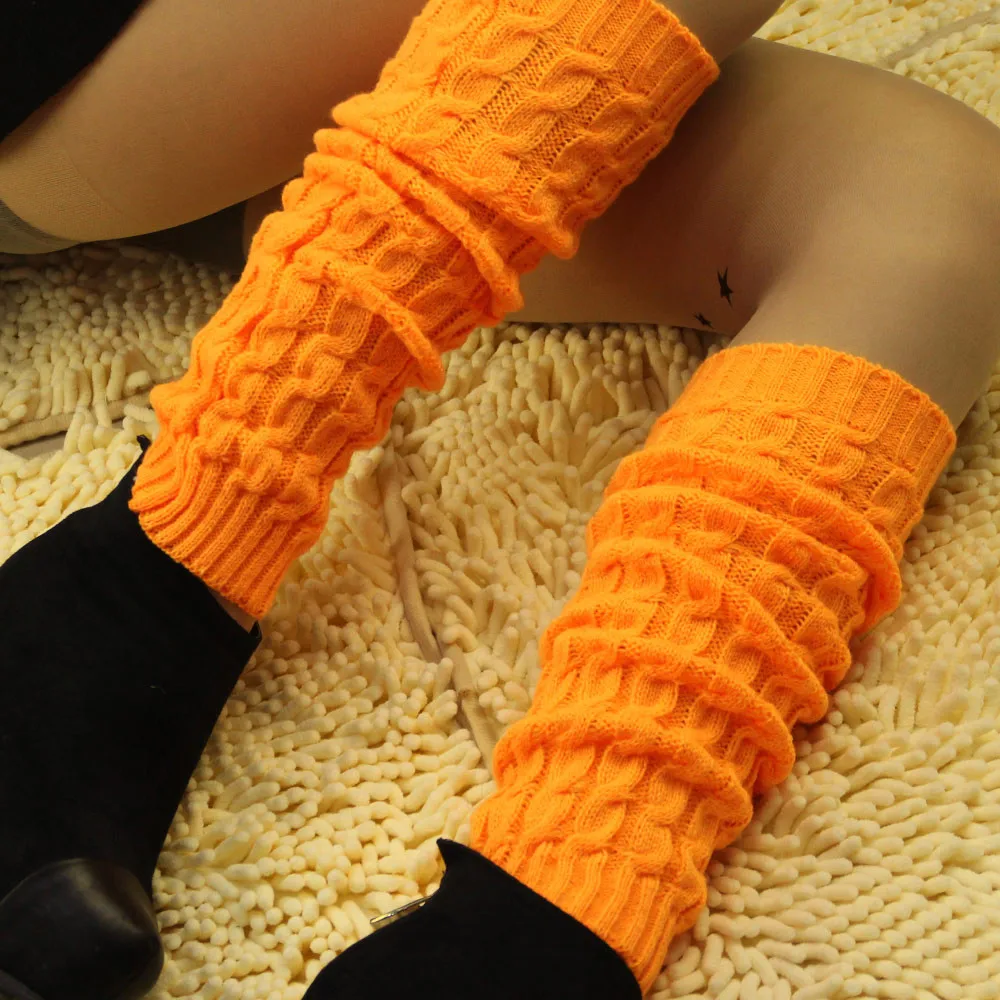 Высокие гольфы Компрессионные носки для девочек Теплые Вязаные Гетры с манжетами для женщин и девочек medias de mujer A75