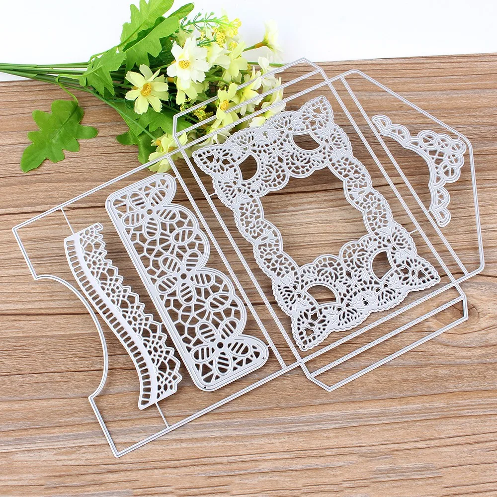 

Lovely Gift Box Craft Dies 2019 New Arrival Metal Cutting Dies Stencils Scrapbooking Embossing Candy Gift Box Bag DIY Card Decor