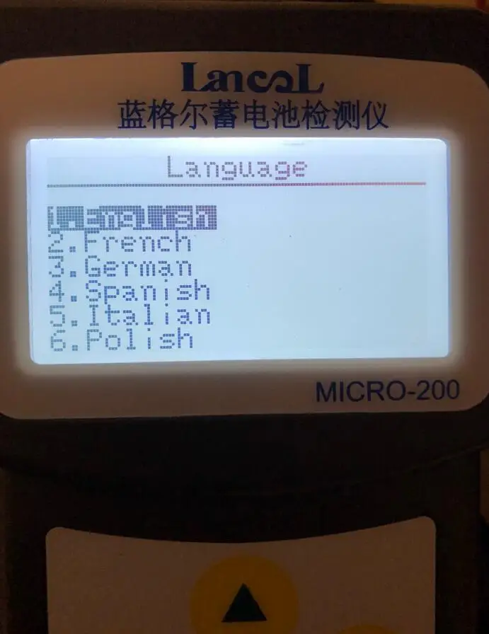 Lancol MICRO-200 12 В цифровой Батарея анализатор с нескольких языков автомобиля Батарея тестер
