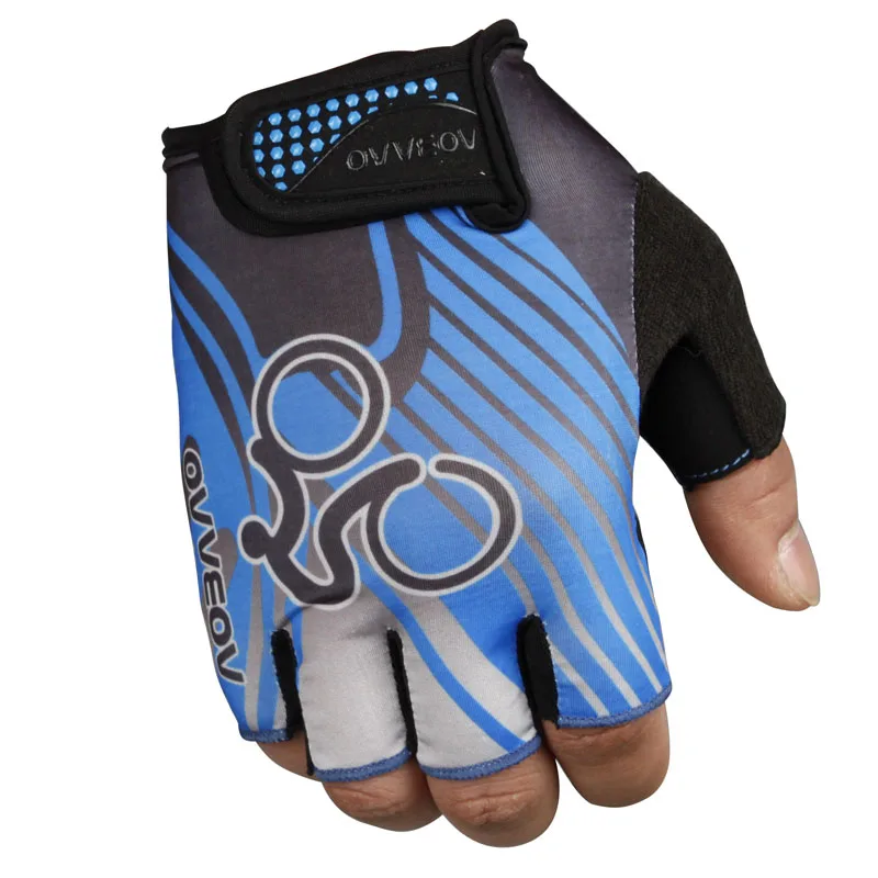 

17 New arrival Men Spring semi-finger gloves summer sports riding bicycle soft glove mittens Fashion Print pattern gloves