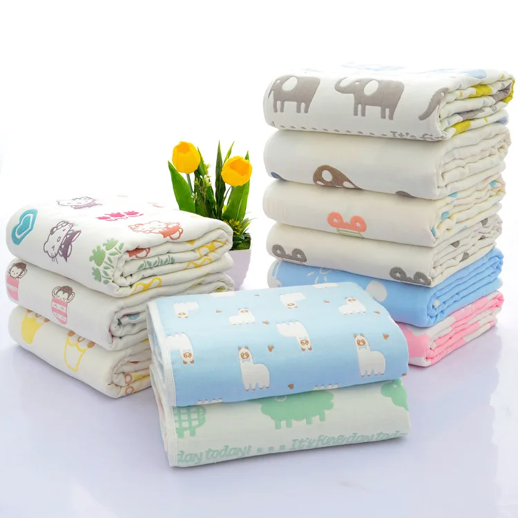 

Muslin Cotton Baby Swaddles for Newborn Baby Blankets Infant Children 6 layers Gauze Bath Towel Bedding Quilt Baby Wrap Envelope
