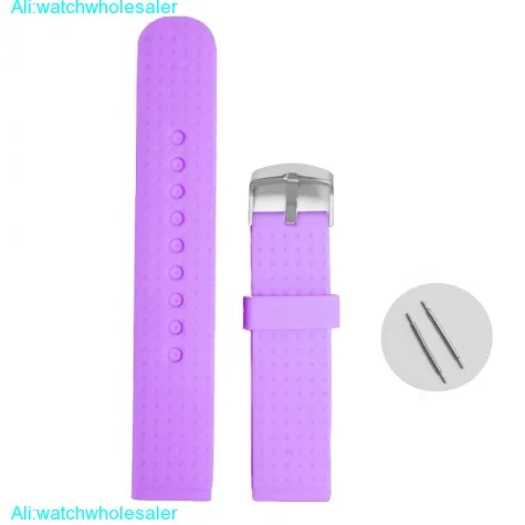 20mm Charming Mauve Silicone Jelly Rubber Ladies Watch Band Straps WB1053C20JB