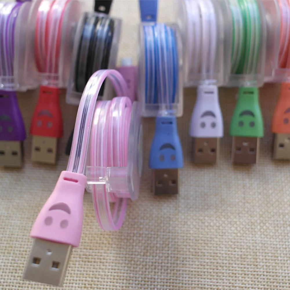 Visible LED Light Micro USB Charger Data Sync Cable For iPhone 5 5S 6 6S Plus HTC LG Samsung Galaxy S7 S6 Edge Note 2 and More