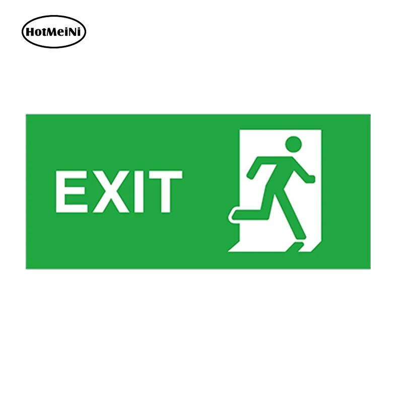 

HotMeiNi 13x 5.9cm Car Styling EXIT Warning Vinyl Car Sticker Decal for Door Stairs Home Garage Bumper Waterproof Accessories