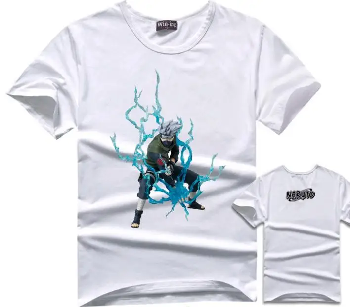 

Kakashi Hatake T Shirt Anime Naruto T-Shirt Chidori Men Boy Tshirt Tee