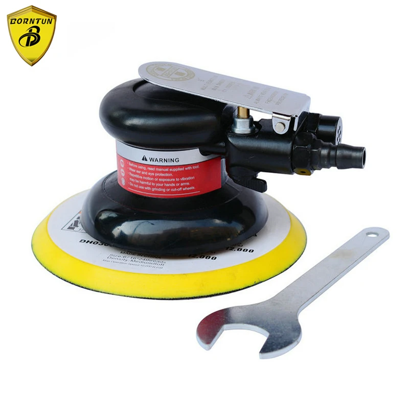 

Borntun 6" Pneumatic Air Sander 150mm Pneumatic Air Sander 6 inches Air Sanding Polishing Wood Metal Pneumatic Air Polisher Tool