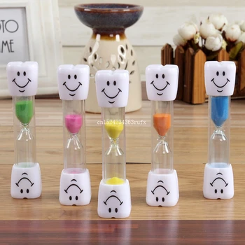 

100pcs Sand Clock 3 Minutes Smiling Face The Hourglass Decorative Household Items Kids Toothbrush Timer Sand Clock Gifts