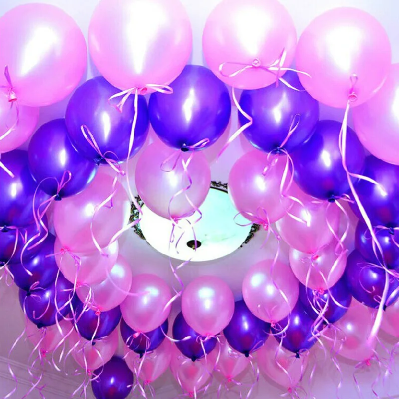 100Pcs Latex 10" Balloons Party Birthday Wedding Helium Air Colorful Decor Lot 