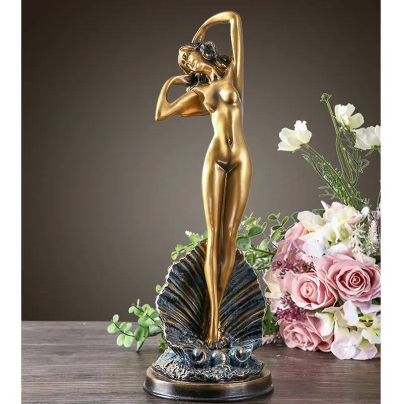  European Mermaid Beauty Characters Creative Home Living Room Wine Cabinet Study Bedroom Soft Decor  - 33042088005