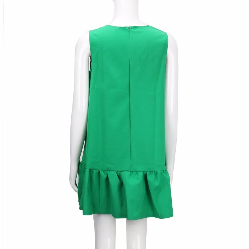 CTS 2016 Autumn Dress Fashion O-Neck Loose Women Mini Dress Ruffles Hem Casual Ladies Dresses Plus Size Womens Clothing 6 Color (22)