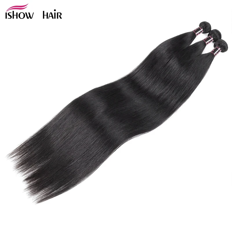 Ishow 30 дюймов пучки волос бразильские прямые волосы пучки Пряди человеческих волос для наращивания 1/2/3/4/5 шт./лот длинные волосы не Волосы remy ткань