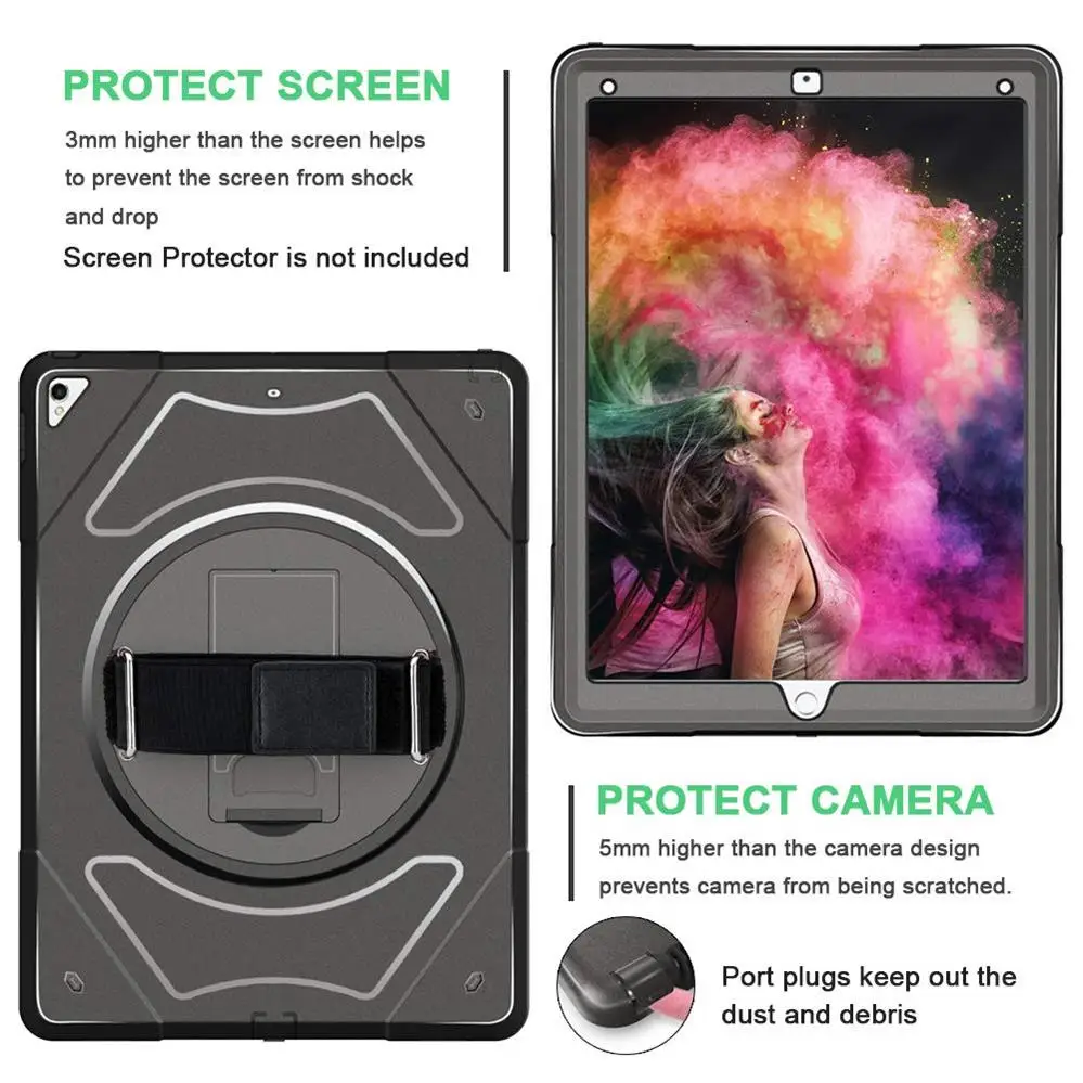 XSKEMP 360 Вращающаяся ручка с ручным плечевым ремнем Чехол для iPad mini 5 7 9 A2133 A2124 A2126 A2125