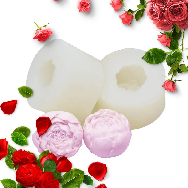 3D Роза Форма бутона Fondant (сахарная) торта силикона для приготовления печенья в