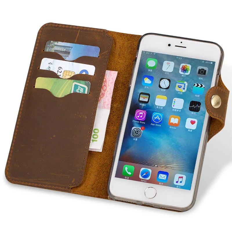 Most Buy lNLTI Genuine Leather flip Case For Xiaomi MI Note 10 9LITE CC9 A3 retro leather buckle soft silicone Cover for Redmi k20 note 8T 8PRO