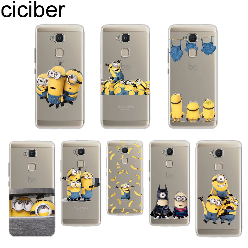 

ciciber Despicable Minions For BQ Aquaris C U2 U X5 V VS X2 X Lite Pro Plus E5 s E4.5 M5 M5.5 M4.5 Back Cover TPU Phone Cases