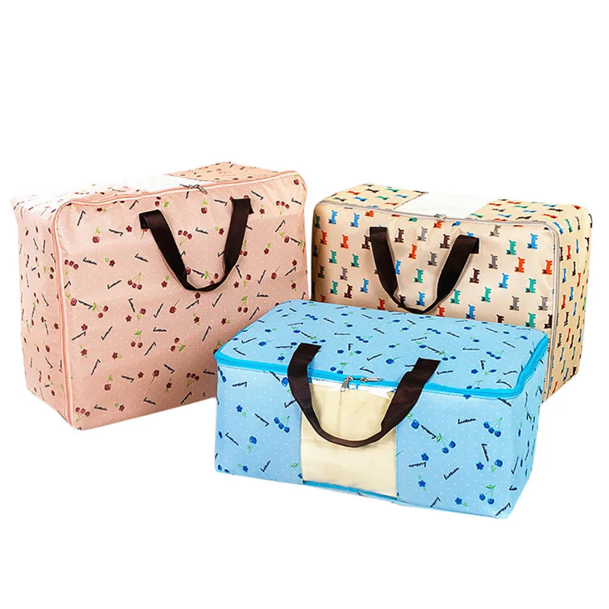 New Quality 2017 Large Vintage Floral Laundry Shopping Storage Tote Bag