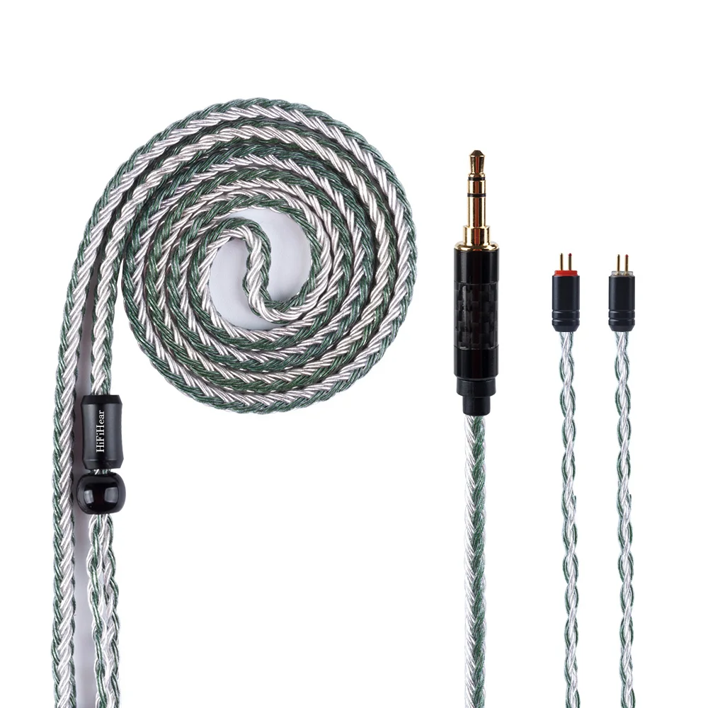 Ceny AK Hifihear 16 rdzeń posrebrzane kabel 2.5 3.5 4.4mm wyważone ulepszony kabel do słuchawek ze złączem MMCX 2Pin dla ZS10 PRO AS16 AS12