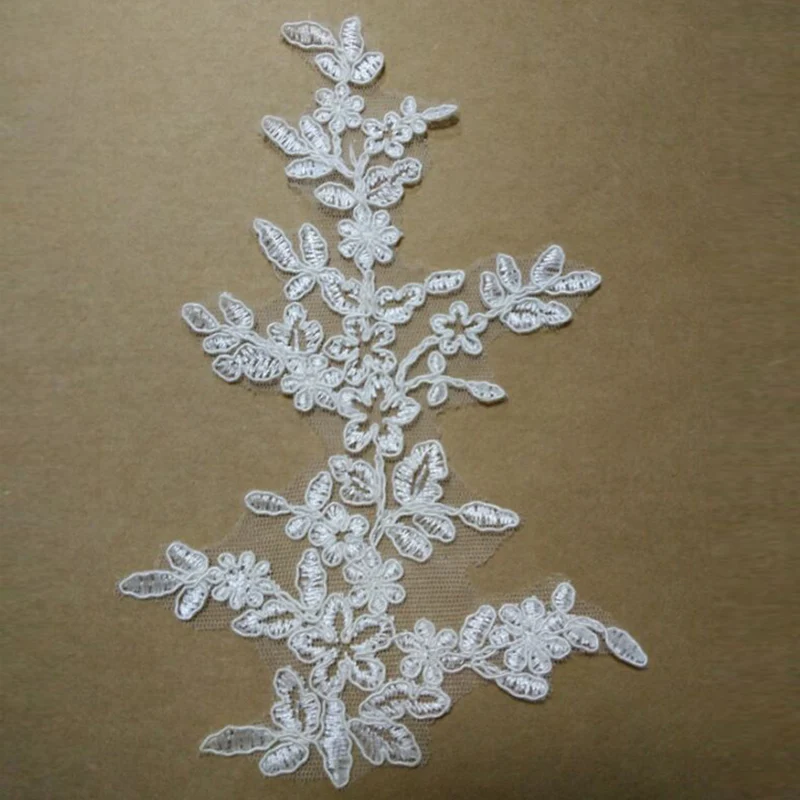 

High Quality Cord Lace Applique DIY Fabric Decals Sewing Lace Patch Car Bone Lace Accessories Decoration For Wedding Dress
