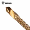 DEKO 6Pcs Power Drill & Saw Set HSS Steel Titanium Coated Woodworking Wood Twist Drill Bit 3mm 4mm 5mm 6mm 6.5mm 8mm ► Photo 2/6